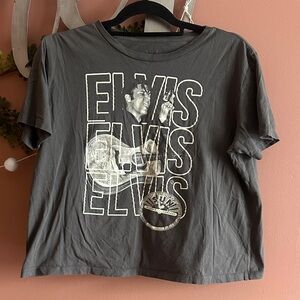 Gray Elvis Graphic T-Shirt